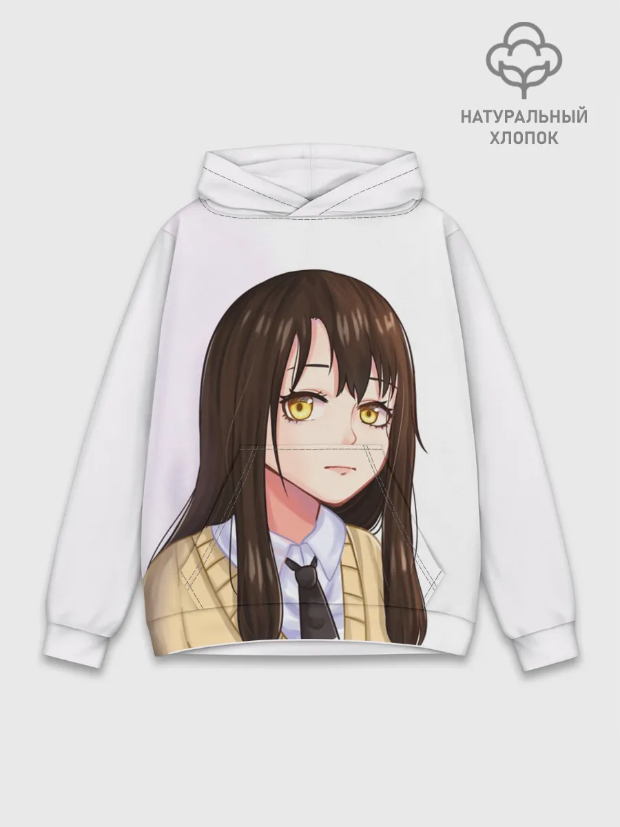 Худи мужской база хлопок / Девочка, которая видит это Мико Ёцуя