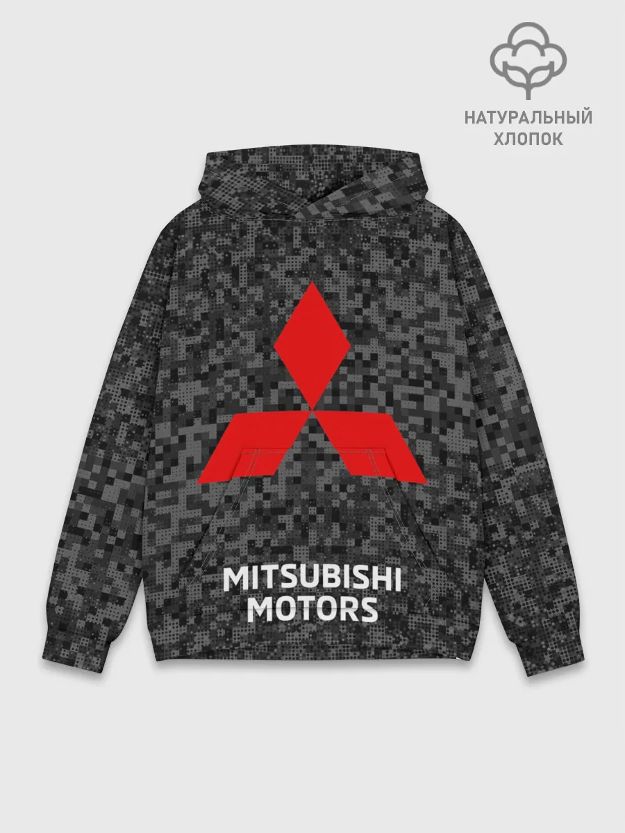 Худи мужской база хлопок / Митсубиси | Черный камуфляж