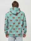 Худи мужской база хлопок / Креветки паттерн