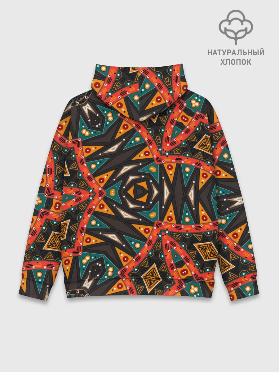 Худи мужской база хлопок / Абстрактный арабский узор