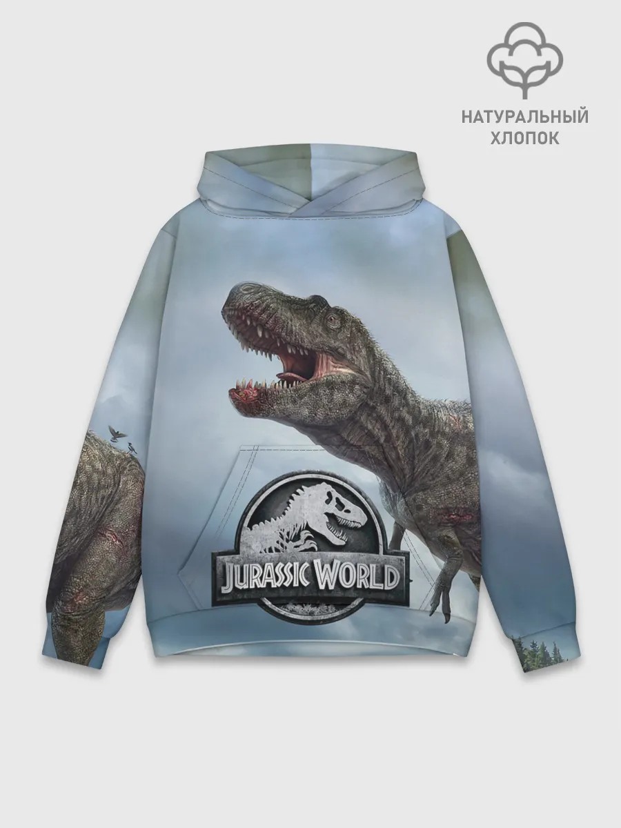 Худи мужской база хлопок / Jurassic World | Мир Юрского периода