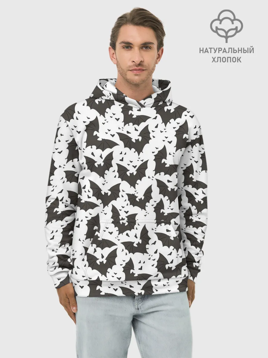 Худи мужской база хлопок / Летучие мыши