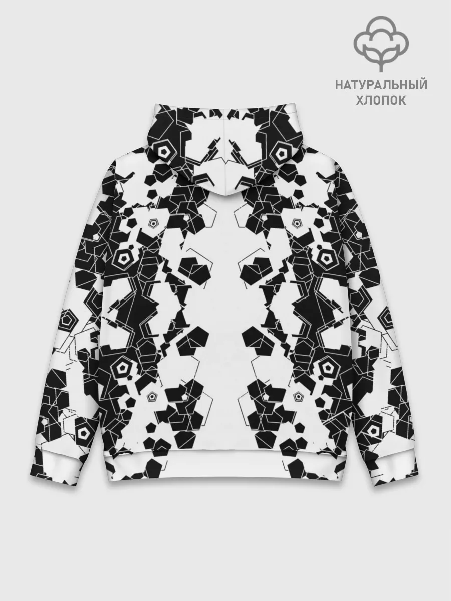 Худи мужской база хлопок / пятиугольники абстракция