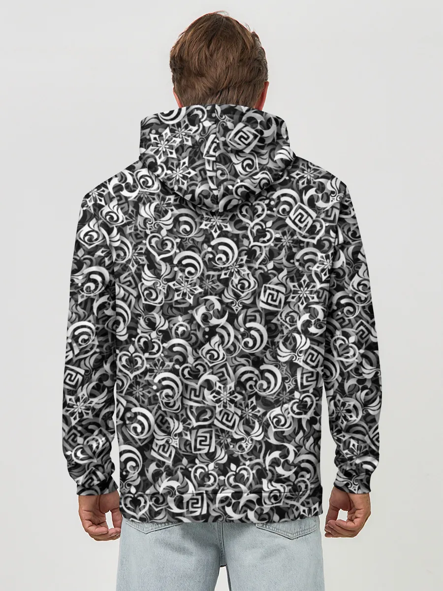 Худи мужской база хлопок / Genshin impact elements