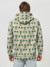 Худи мужской база хлопок / Узор ретро Ананасы