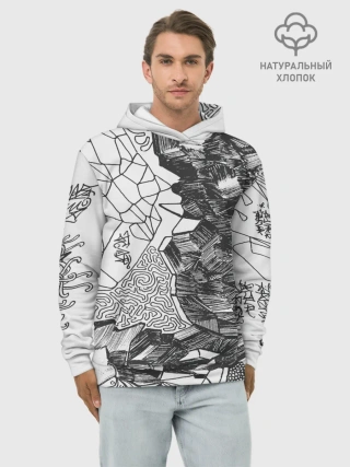 Худи мужской база хлопок / Структурная мозайка