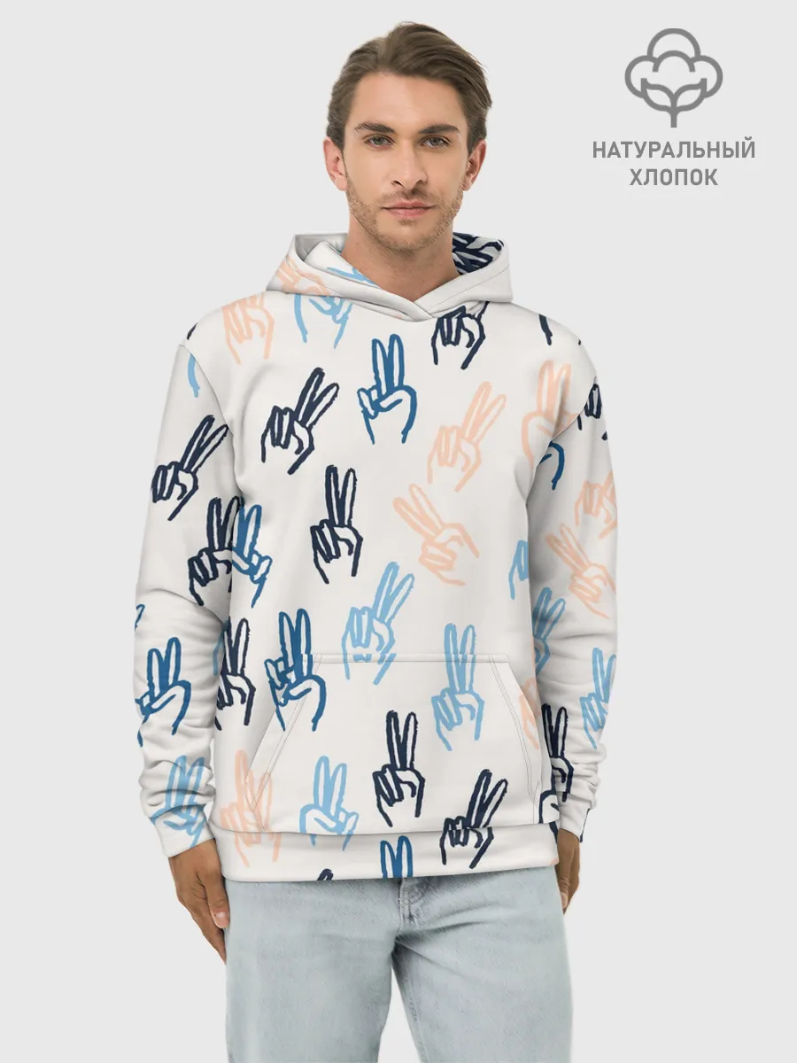 Худи мужской база хлопок / Знаки победы