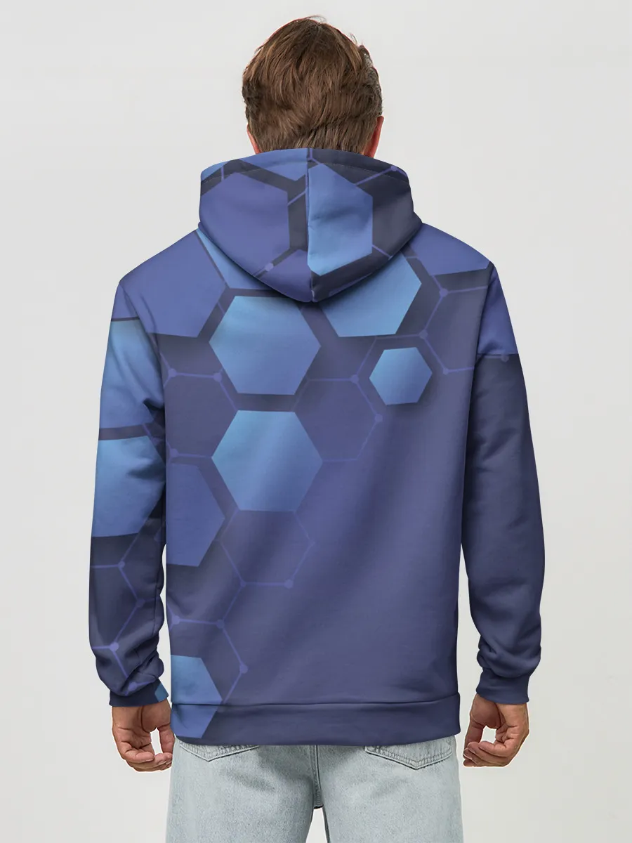 Худи мужской база хлопок / Шестиугольники