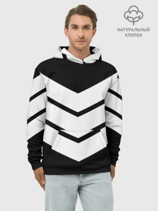 Худи мужской база хлопок / Три полоски