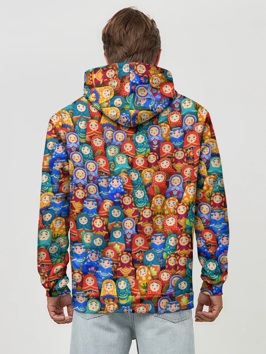 Худи мужской база хлопок / Матрёшки