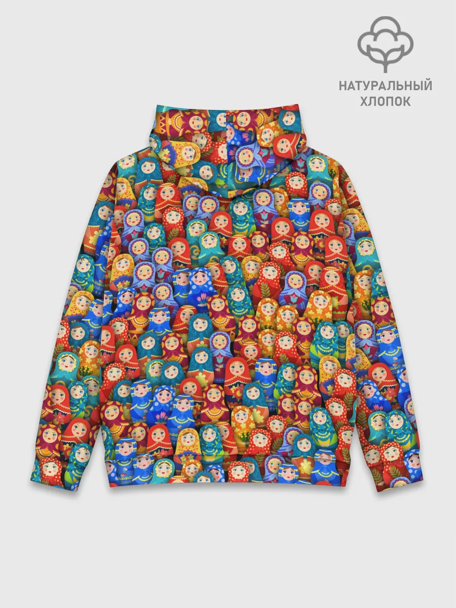 Худи мужской база хлопок / Матрёшки