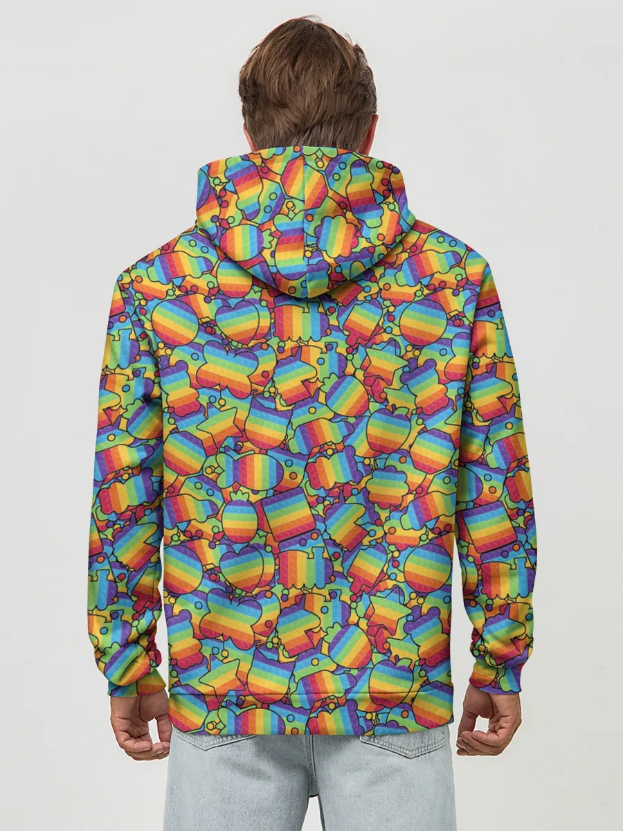 Худи мужской база хлопок / POP IT МИКС | ПОП ИТ