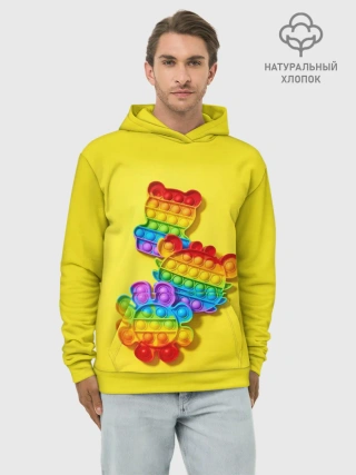 Худи мужской база хлопок / АНТИСТРЕСС ПОП ИТ | POP IT