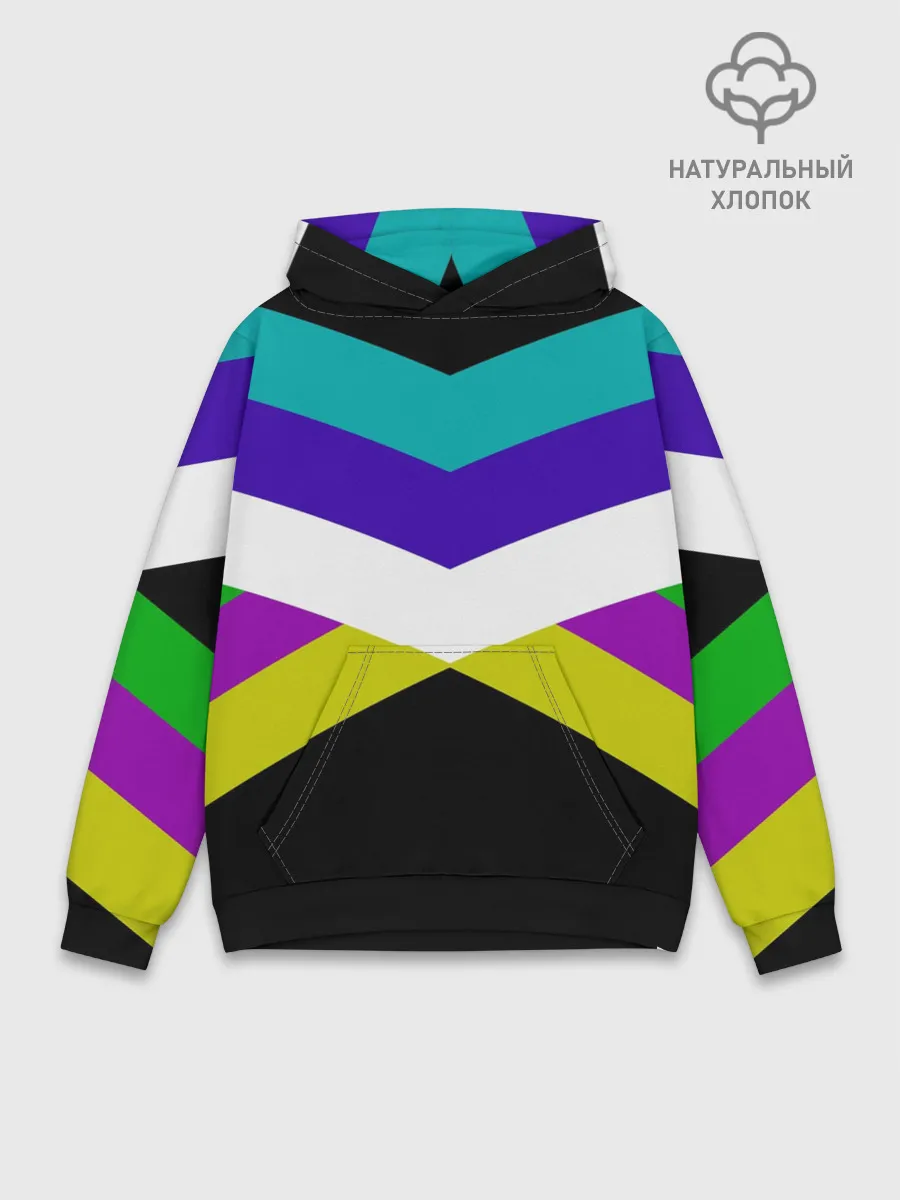 Худи мужской база хлопок / Полосы