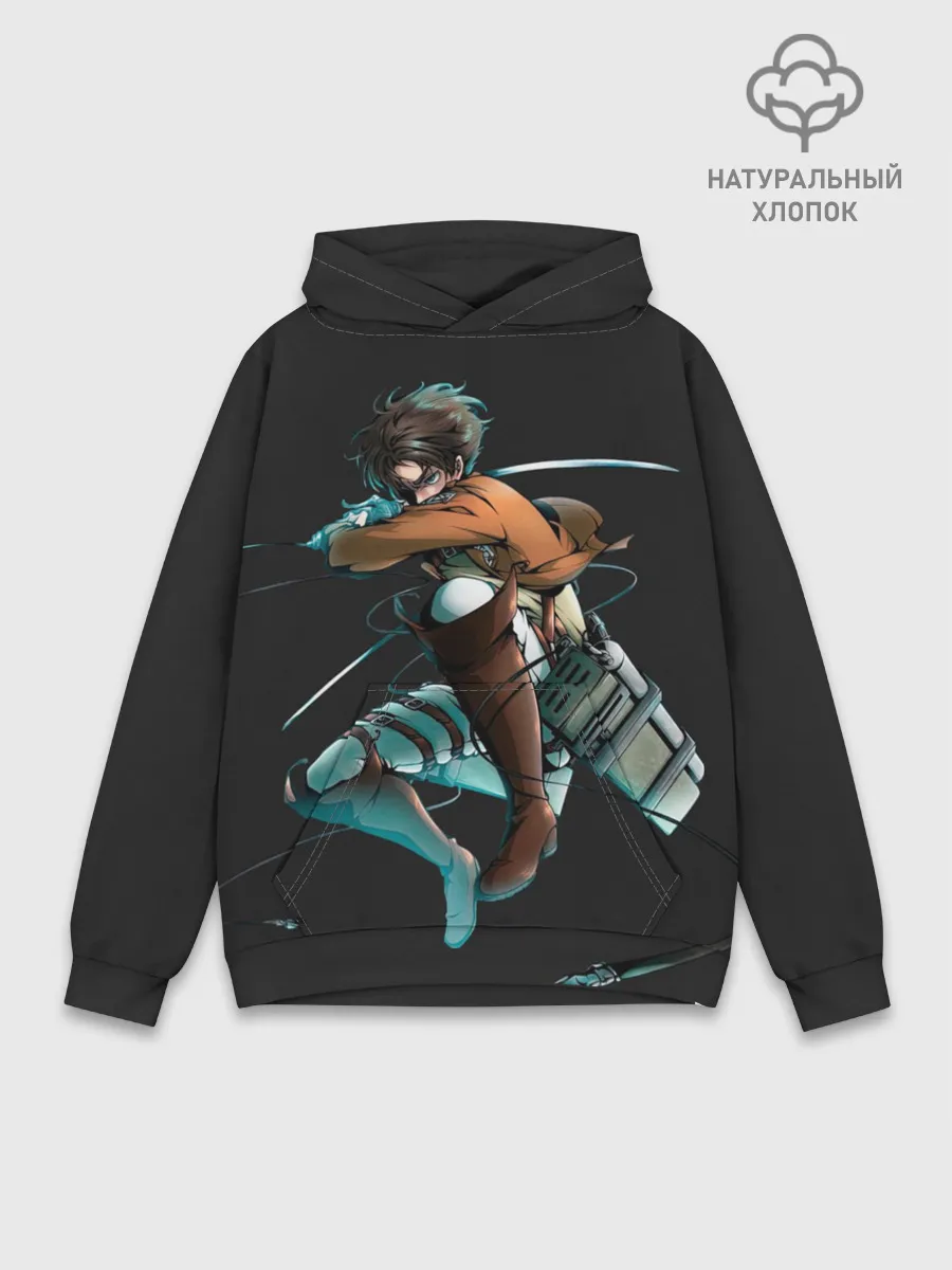 Худи мужской база хлопок / Атака Титана