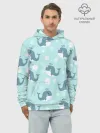 Худи мужской база хлопок / Единорогие киты