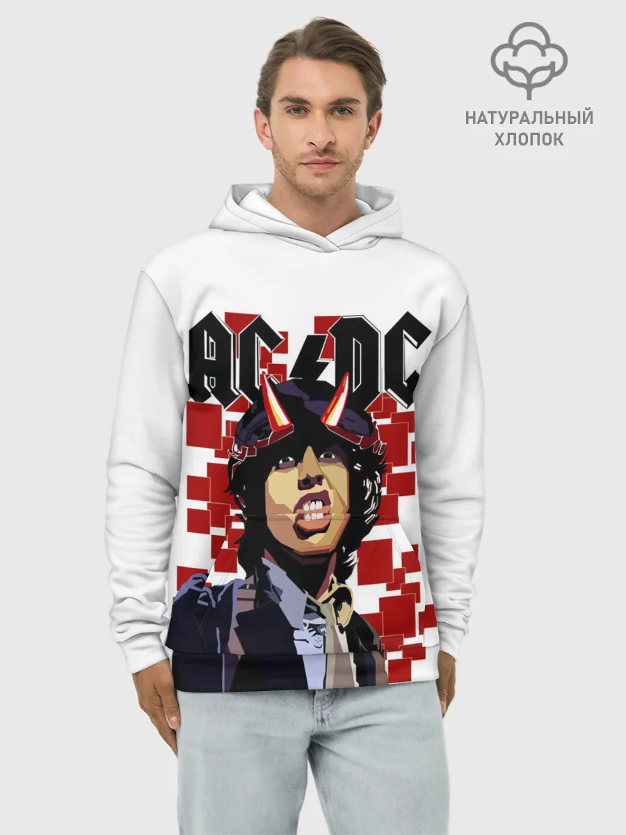 Худи мужской база хлопок / AC/DC Ангус Янг