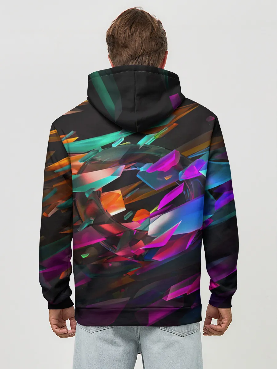 Худи мужской база хлопок / Стеклянный лед