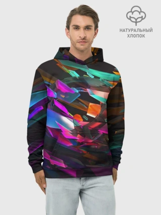 Худи мужской база хлопок / Стеклянный лед