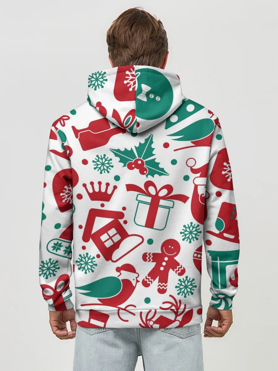 Худи мужской база хлопок / Merry Christmas3D