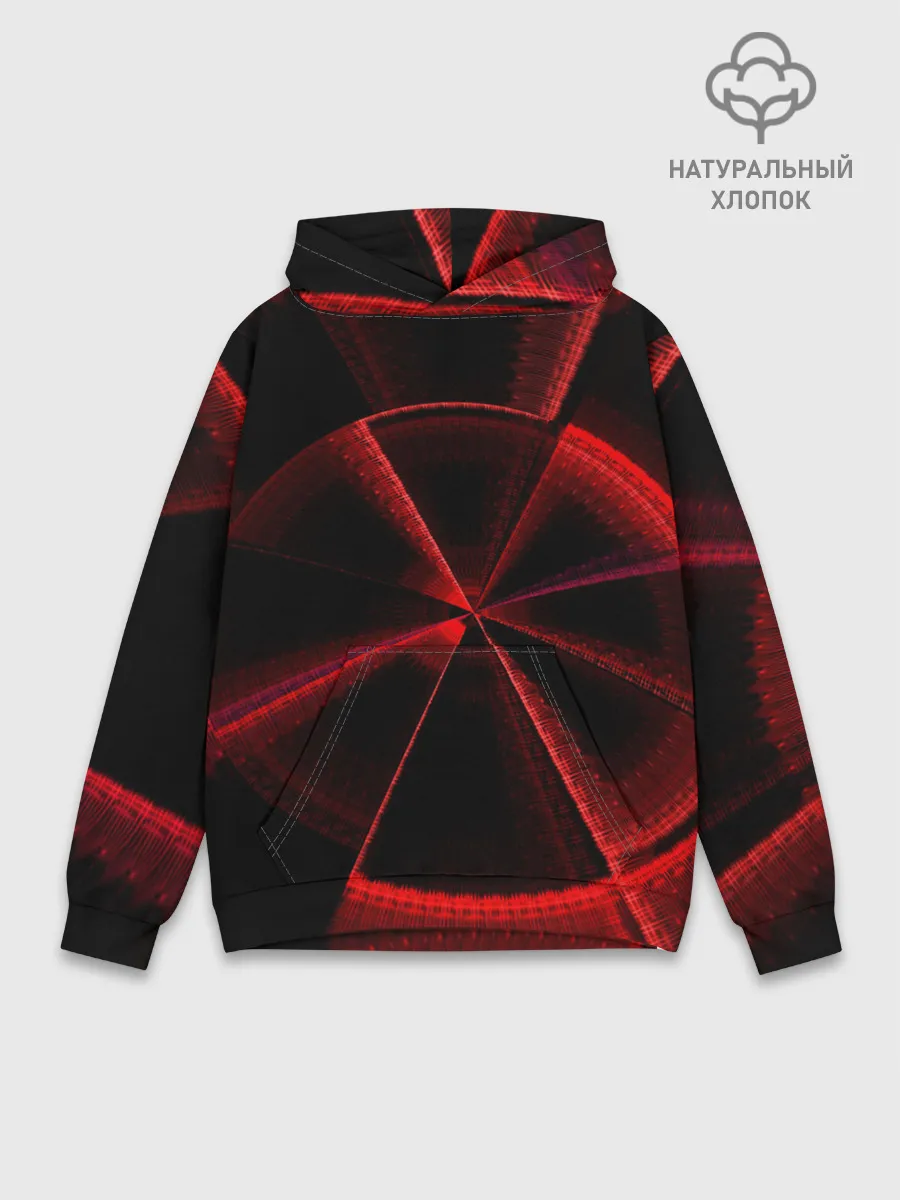 Худи мужской база хлопок / Атомный неон