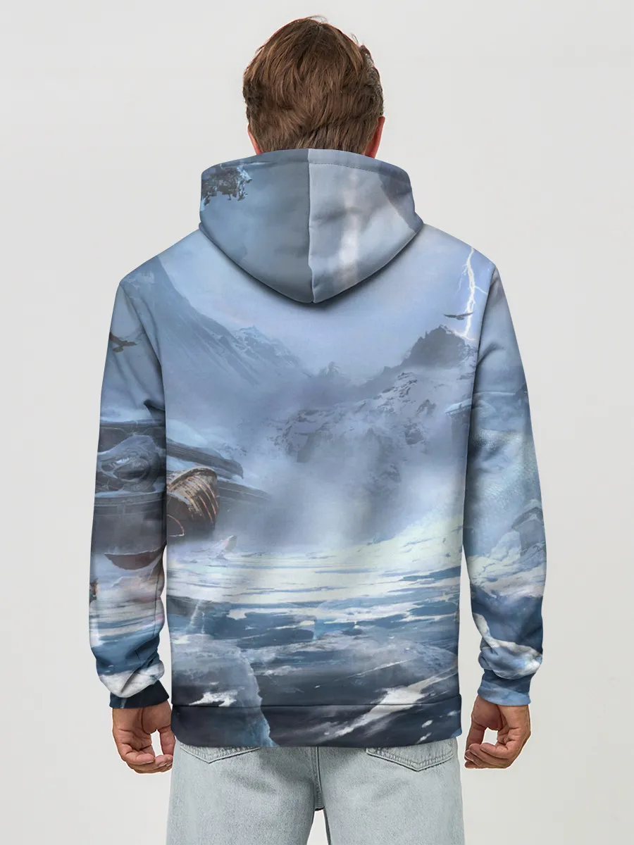 Худи мужской база хлопок / Кратос и Атрей Рагнарек