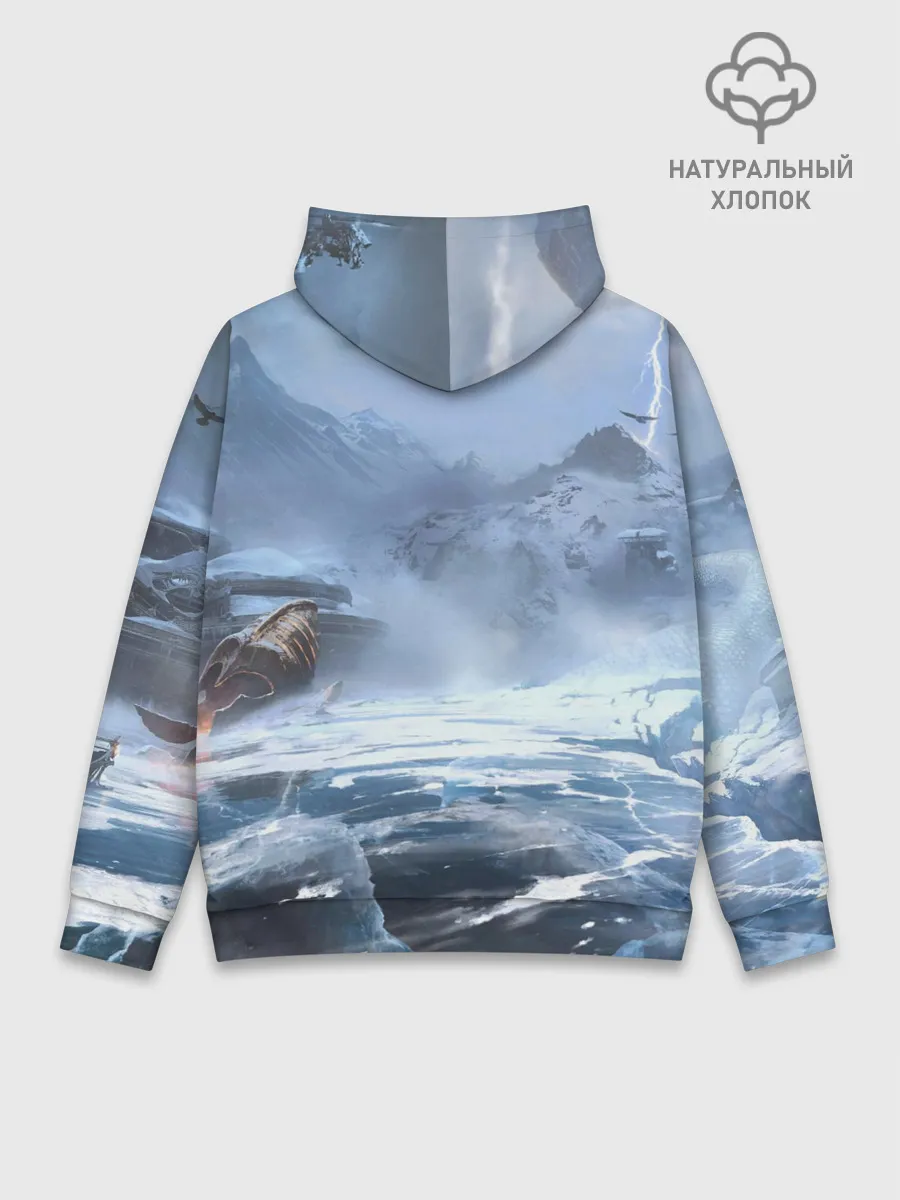 Худи мужской база хлопок / Кратос и Атрей Рагнарек