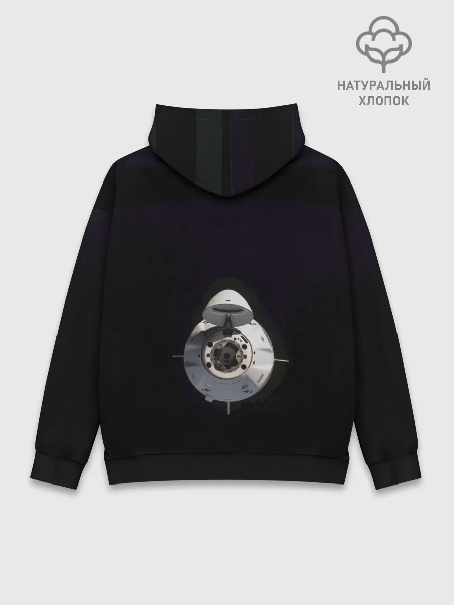 Худи мужской база хлопок / SpaceX Dragon 2