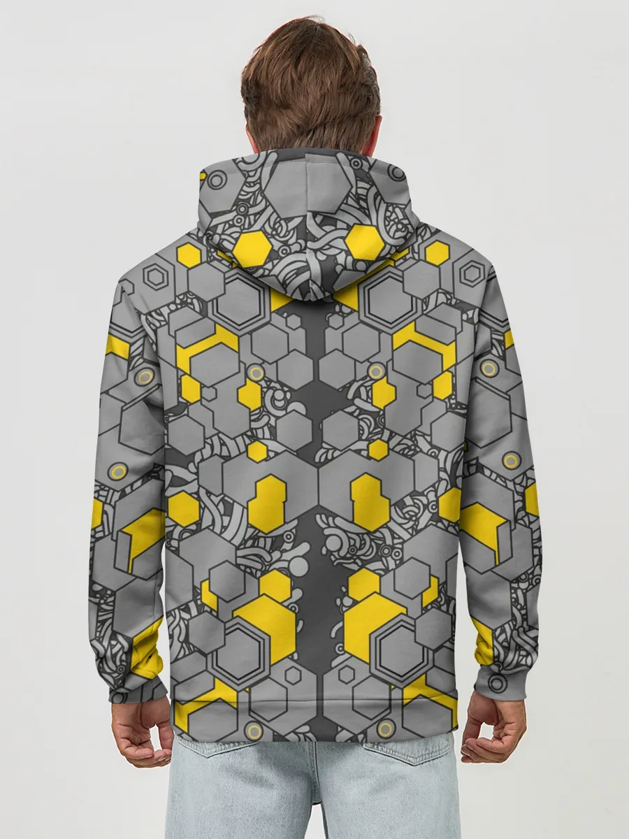 Худи мужской база хлопок / абстракция киберпанк