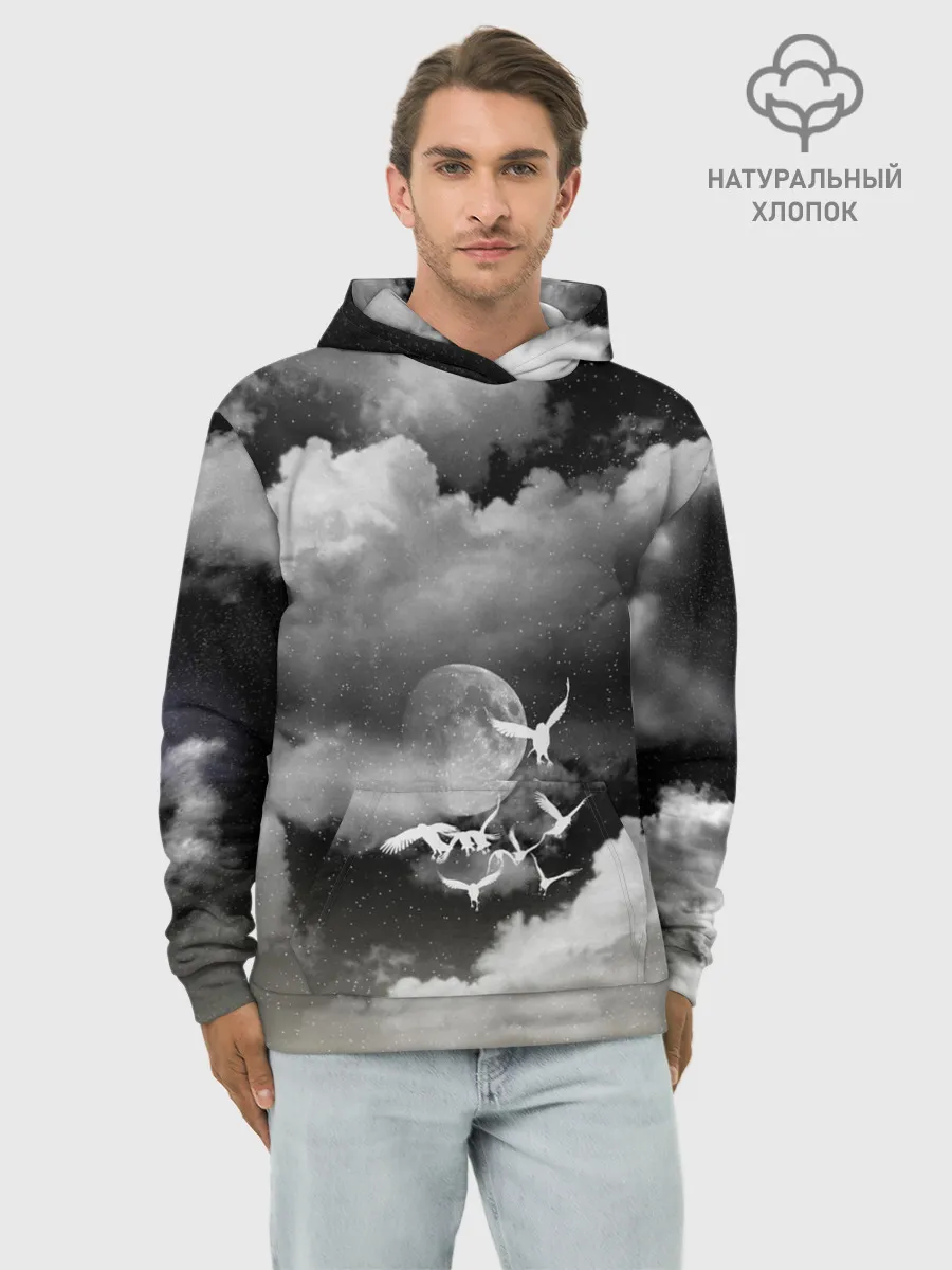 Худи мужской база хлопок / Cloudy Night