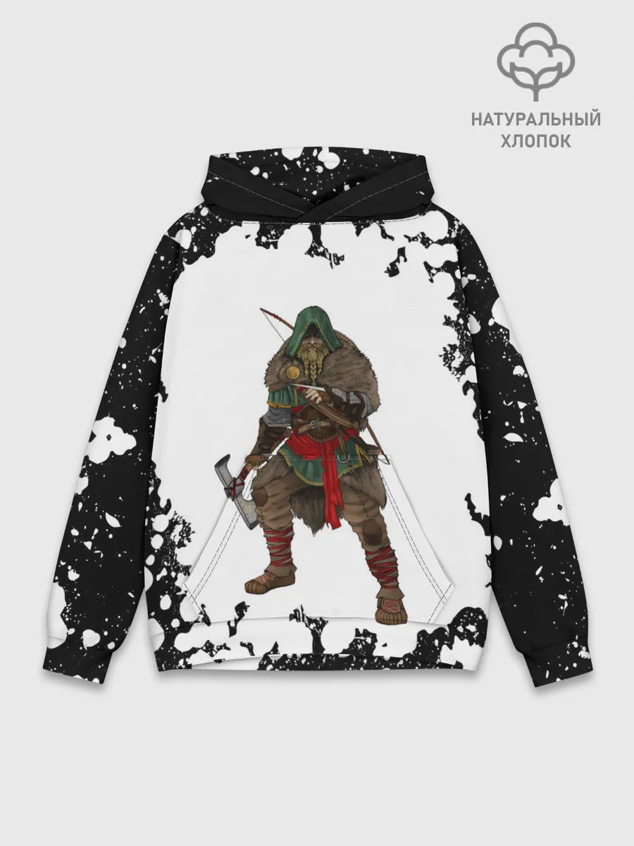 Худи мужской база хлопок / ASSASSINS CREED VALHALLA