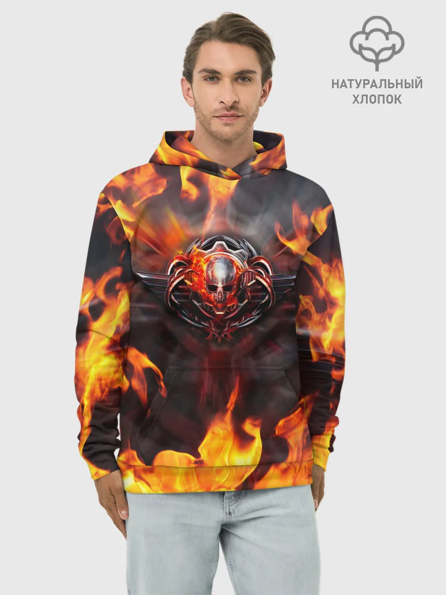 Худи мужской база хлопок / FIRE GEARS OF WAR | ПОСТЕР В ОГНЕ