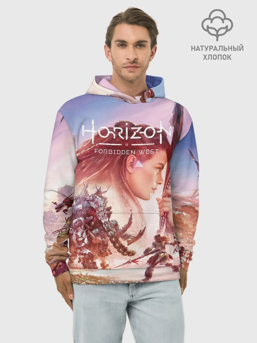 Худи мужской база хлопок / Элой Horizon Forbidden West DE