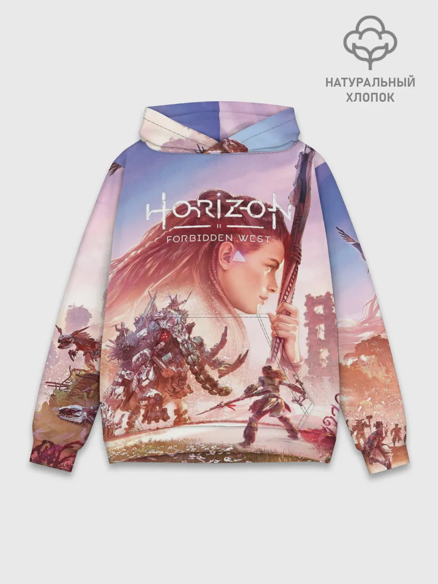 Худи мужской база хлопок / Элой Horizon Forbidden West DE