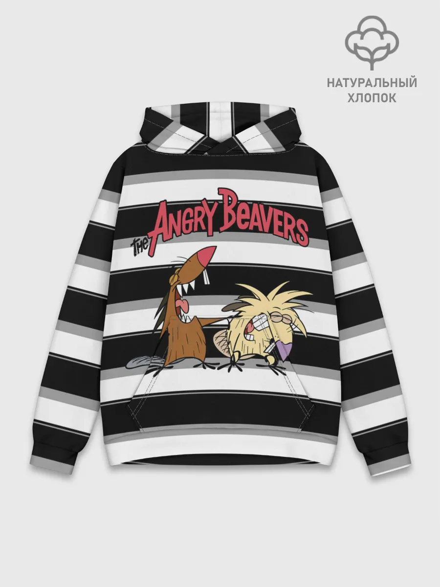 Худи мужской база хлопок / Крутые Бобры