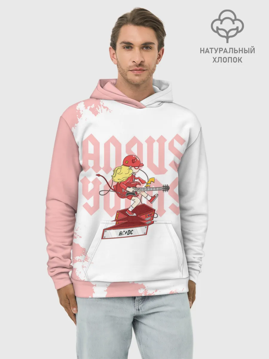 Худи мужской база хлопок / Angus Young AC/DC