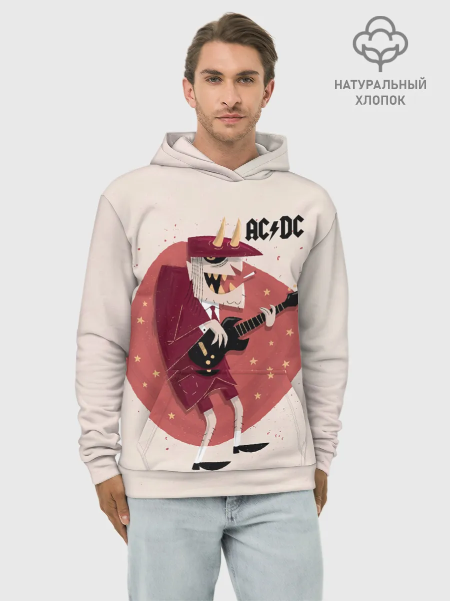 Худи мужской база хлопок / Ангус Янг AC/DC