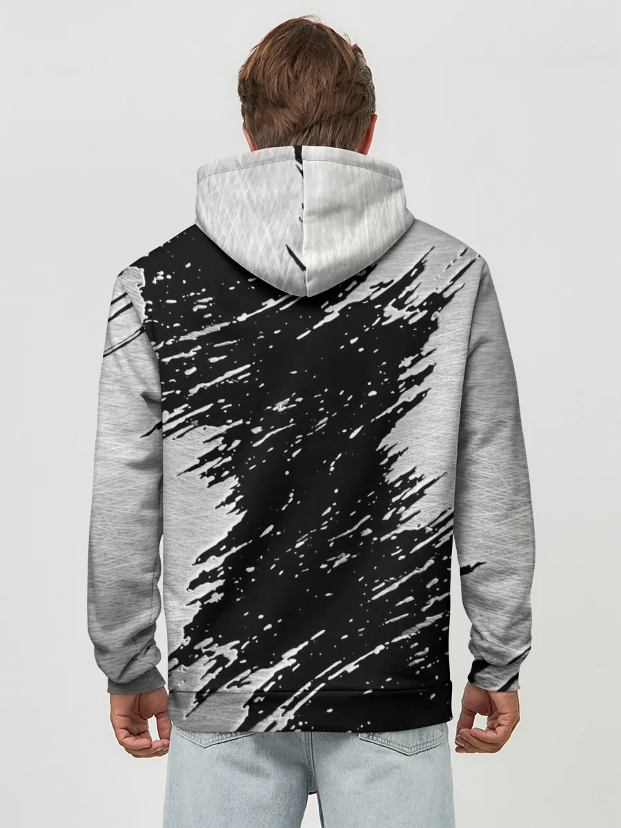 Худи мужской база хлопок / THE WITCHER LOGO STEEL