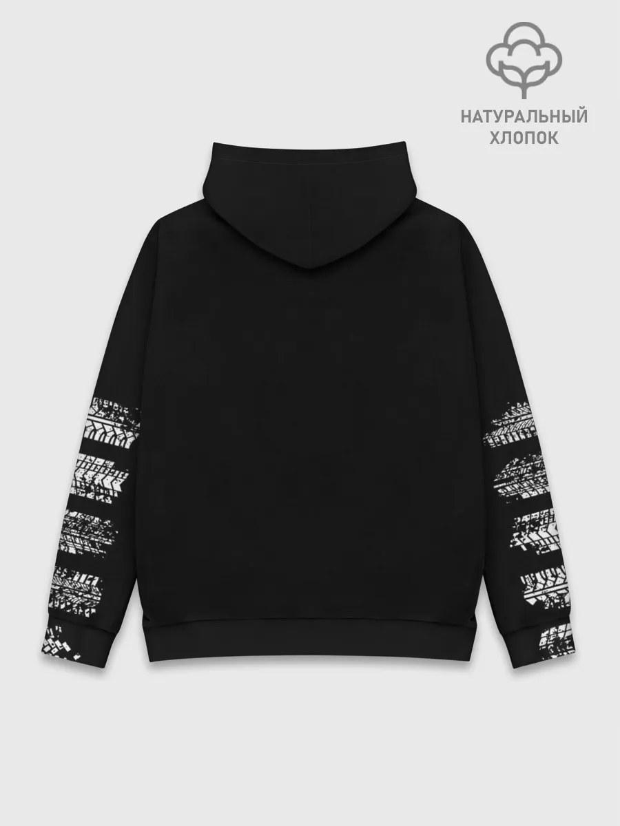 Худи мужской база хлопок / НЕ ЕДЬ ЗА МНОЙ