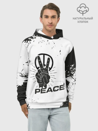Худи мужской база хлопок / Peace | Мир