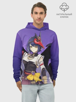 Худи мужской база хлопок / Kujou Sara | Genshin Impact