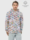 Худи мужской база хлопок / Разноцветная чешуя