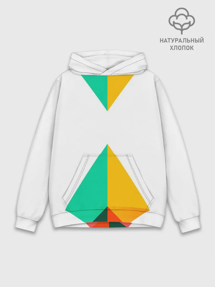 Худи мужской база хлопок / Треугольники