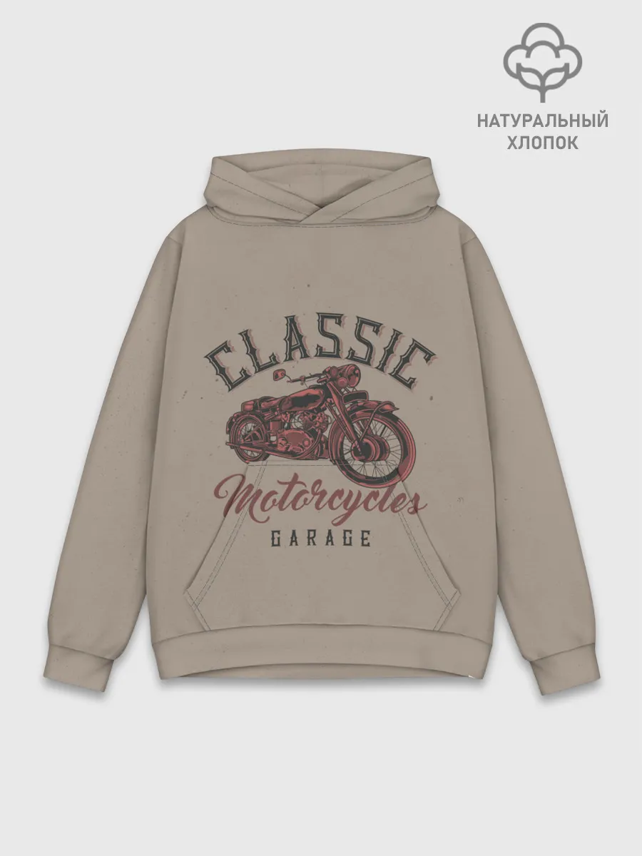 Худи мужской база хлопок / Классические мотоциклы