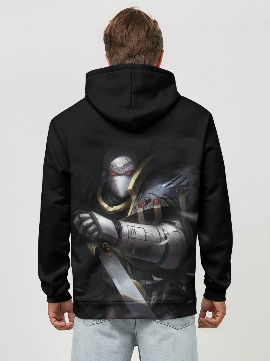 Худи мужской база хлопок / Спейсмарин с ножом