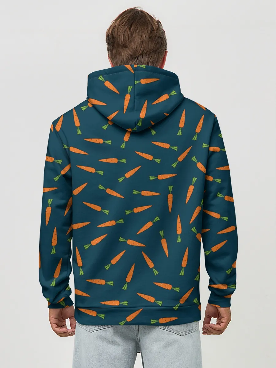 Худи мужской база хлопок / Морковки паттерн