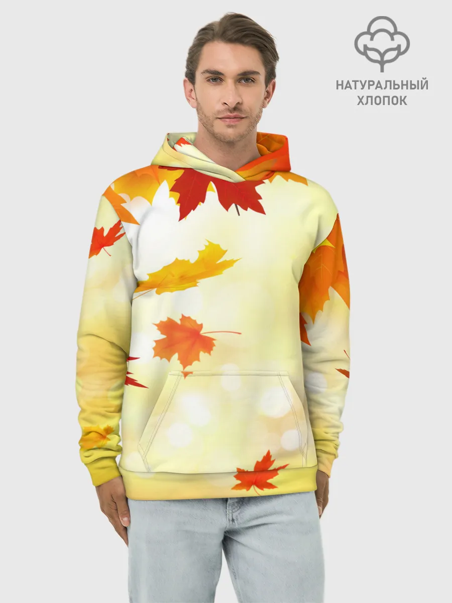 Худи мужской база хлопок / ПАДАЮЩИЙ КЛЕН | ОСЕННЯЯ