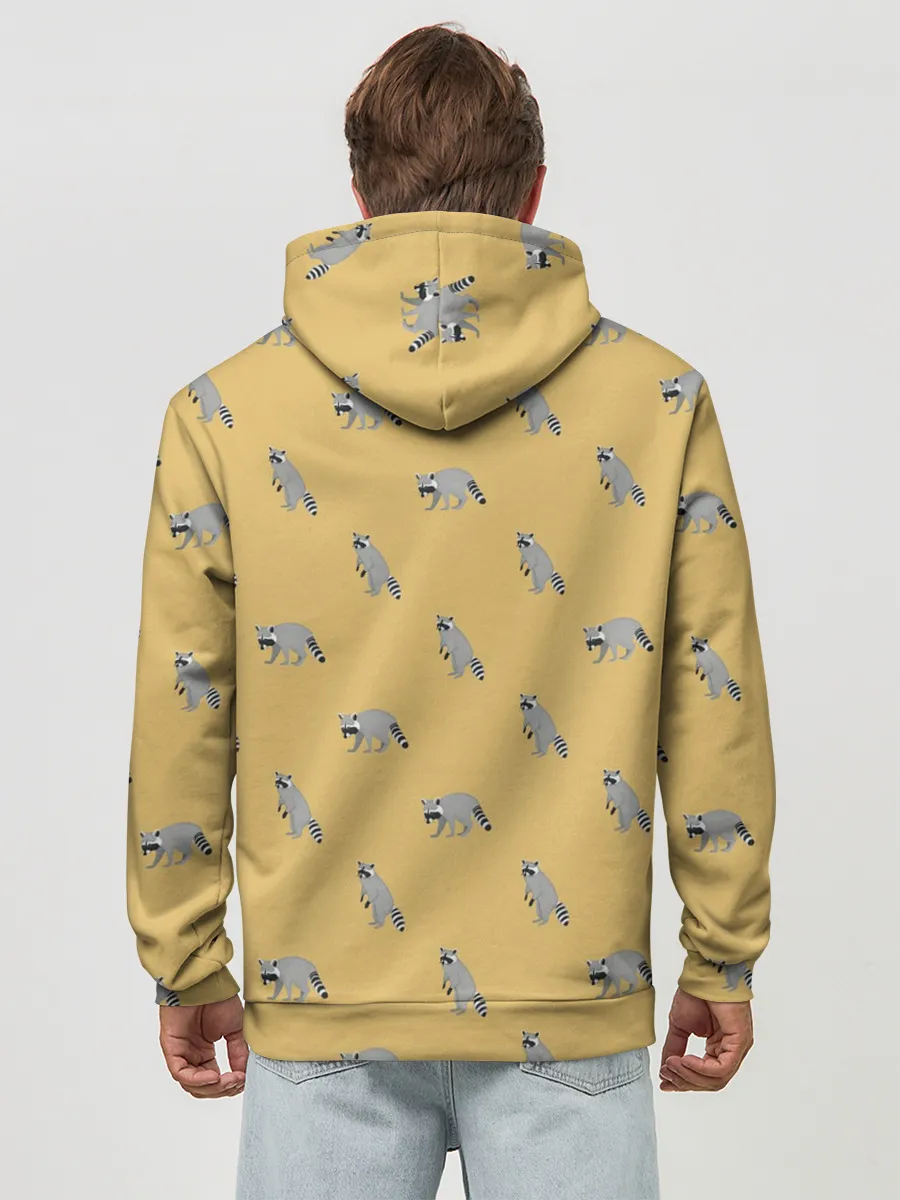 Худи мужской база хлопок / Еноты паттерн