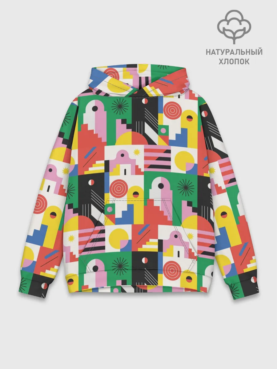 Худи мужской база хлопок / Геометрия города