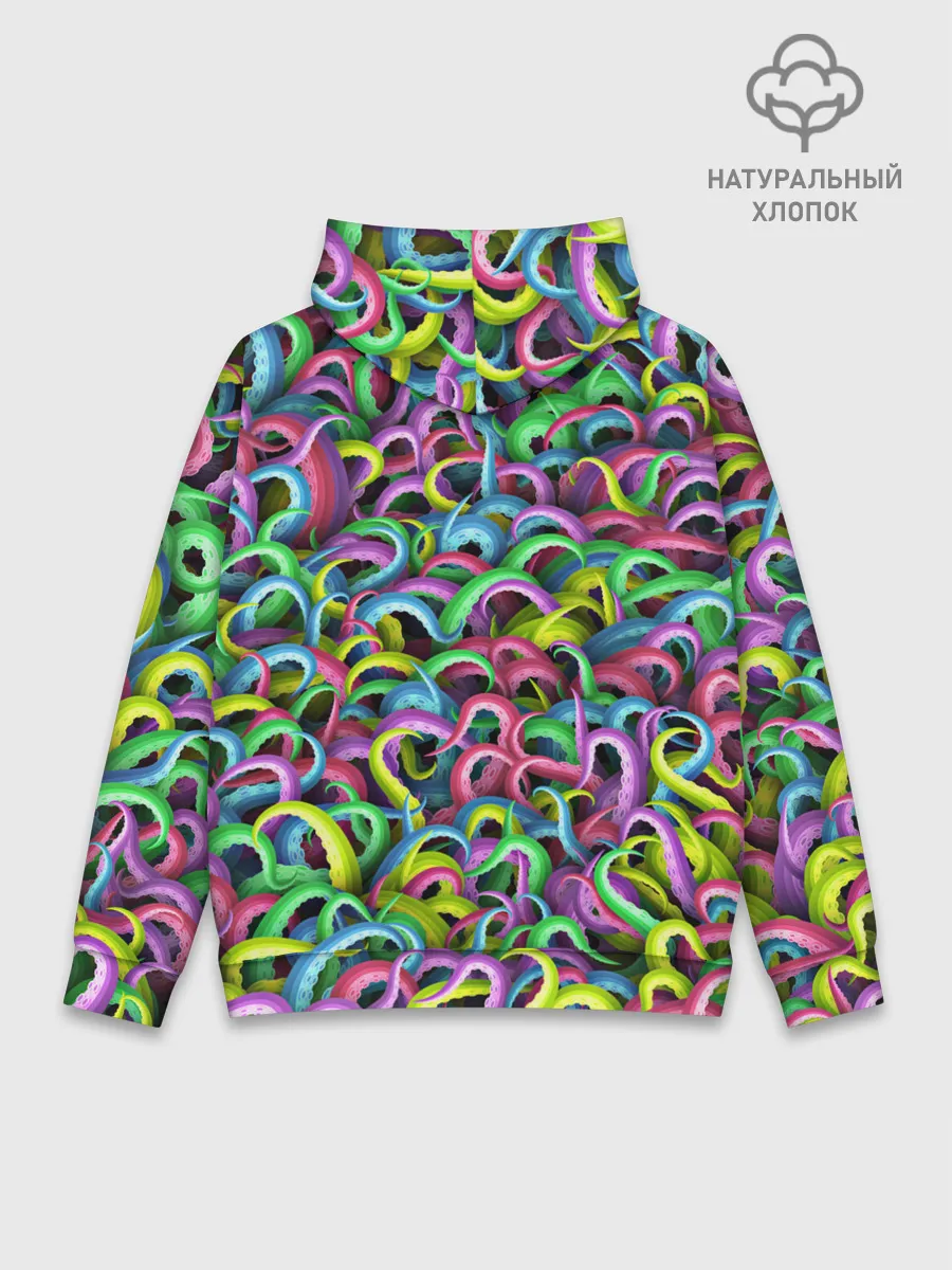 Худи мужской база хлопок / Психоделические щупальца